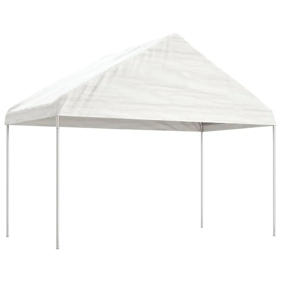 Belvédère avec toit blanc 20,07x4,08x3,22 m polyéthylène - 2