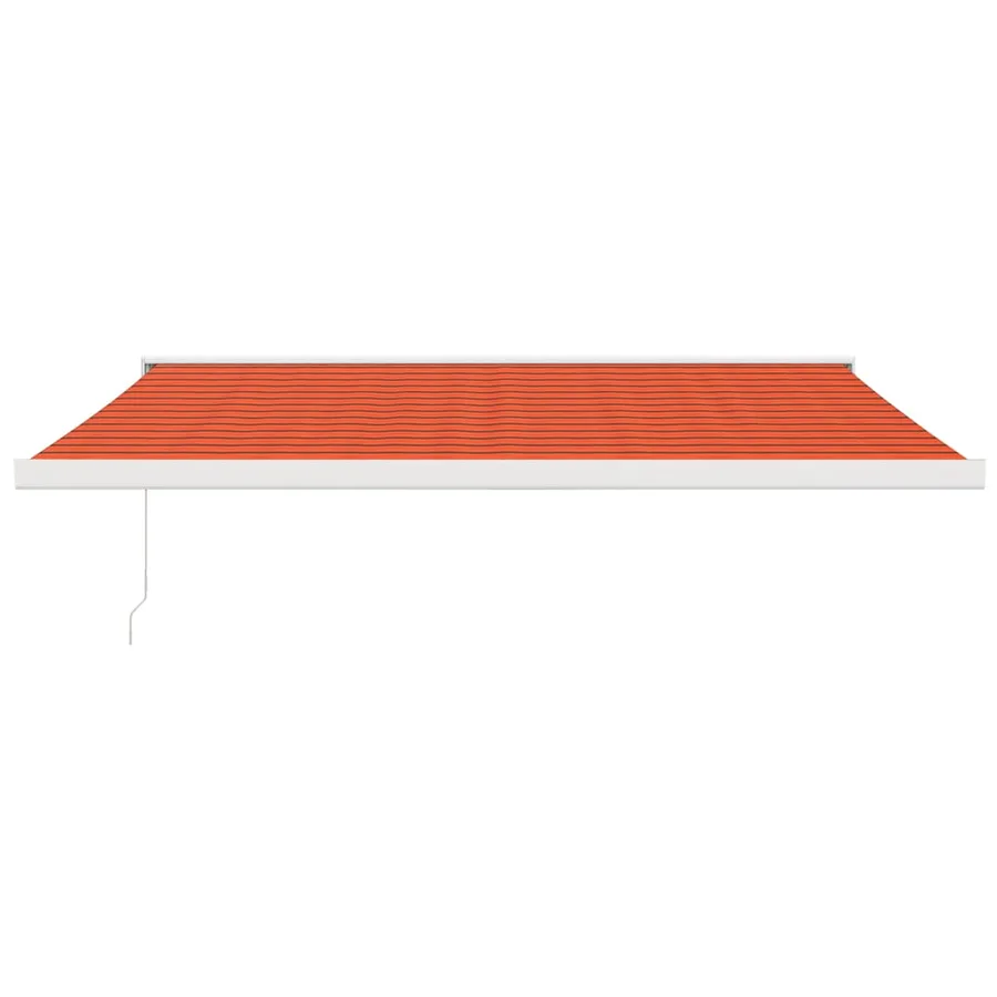 Auvent rétractable orange et marron 4x3 m tissu et aluminium - 3