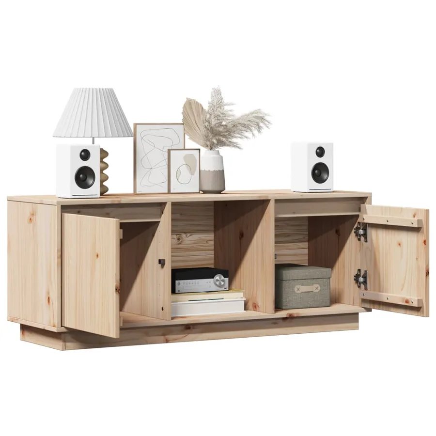 Meuble TV 110,5x35x44 cm Bois de pin massif - 4