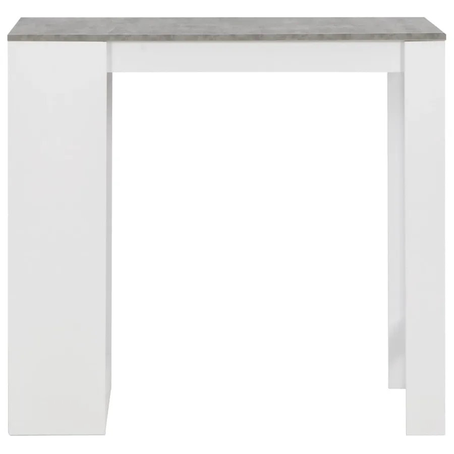 Table de bar avec étagère Blanc 110x50x103 cm - 2