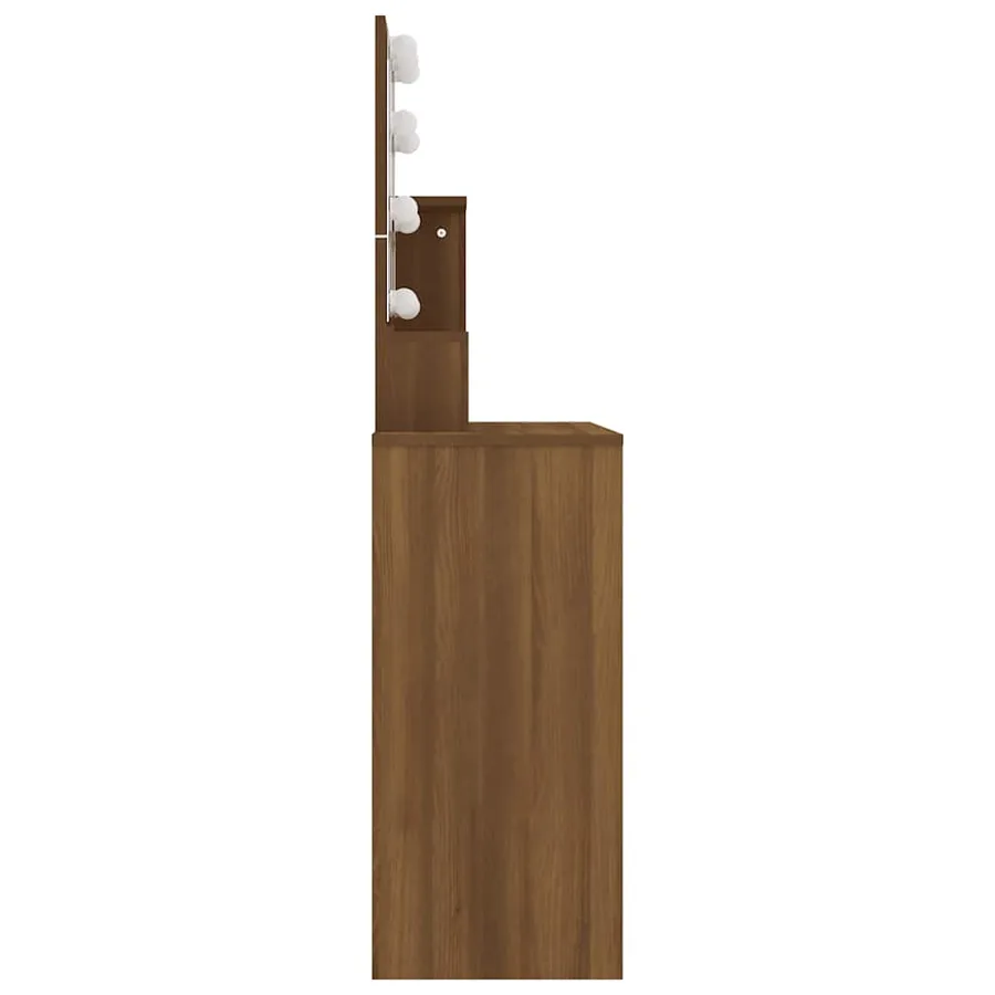 Coiffeuse avec LED Chêne marron 86,5x35x136 cm - 6