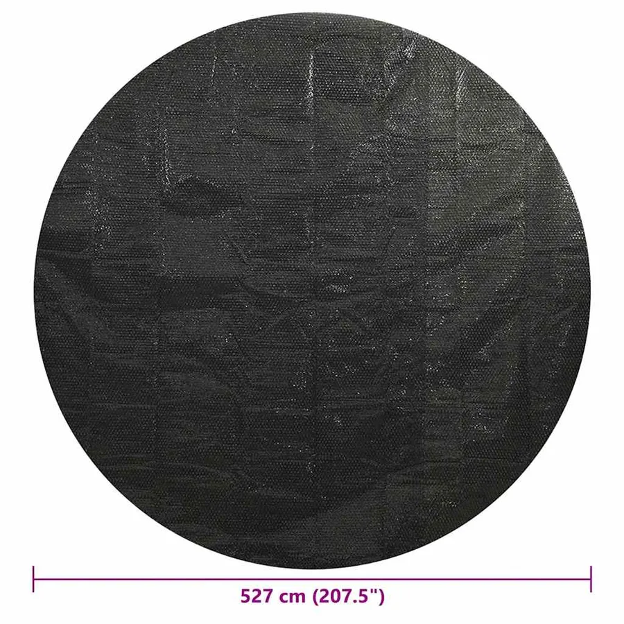 Couverture de piscine Noir 527 cm PE - 6