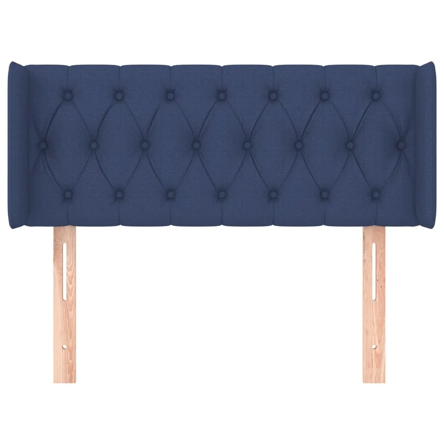 Tête de lit avec oreilles Bleu 93x16x78/88 cm Tissu - 3