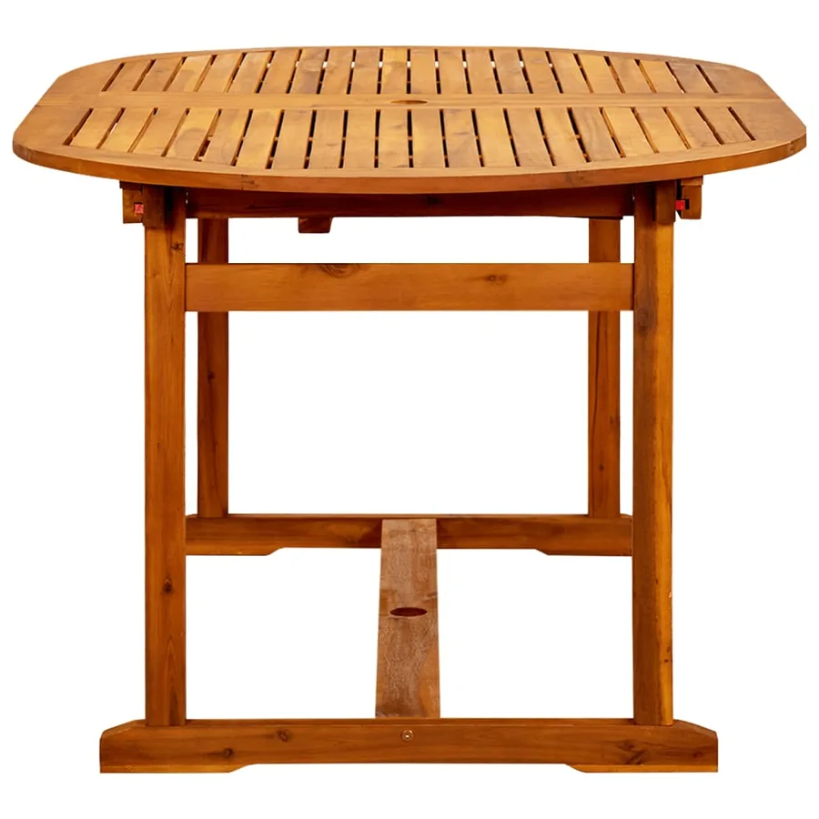 Table à dîner de jardin (160-240)x100x75cm Bois d'acacia massif - 6
