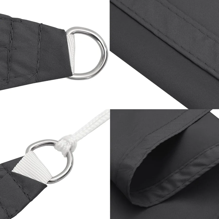 Parasol en tissu oxford carré 3x3 m anthracite - 7
