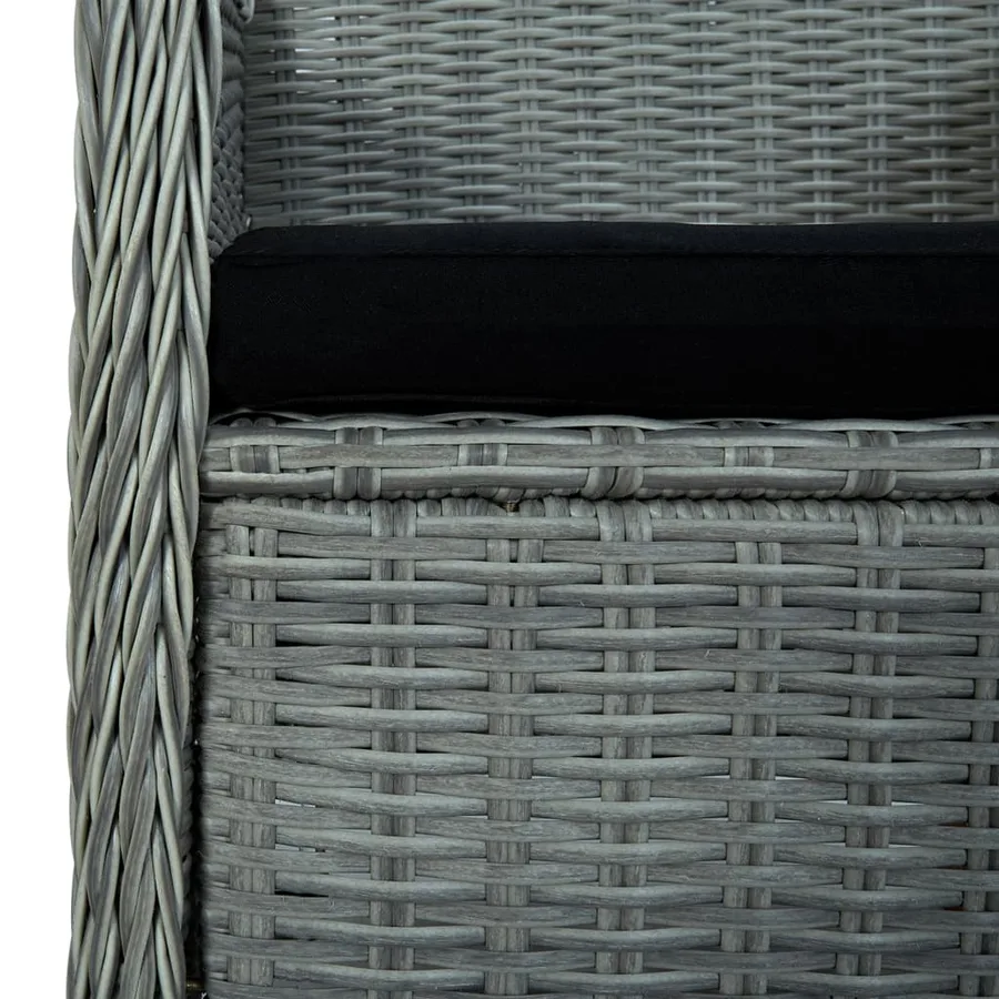 Ensemble à manger de jardin 3 pcs Gris clair - 11