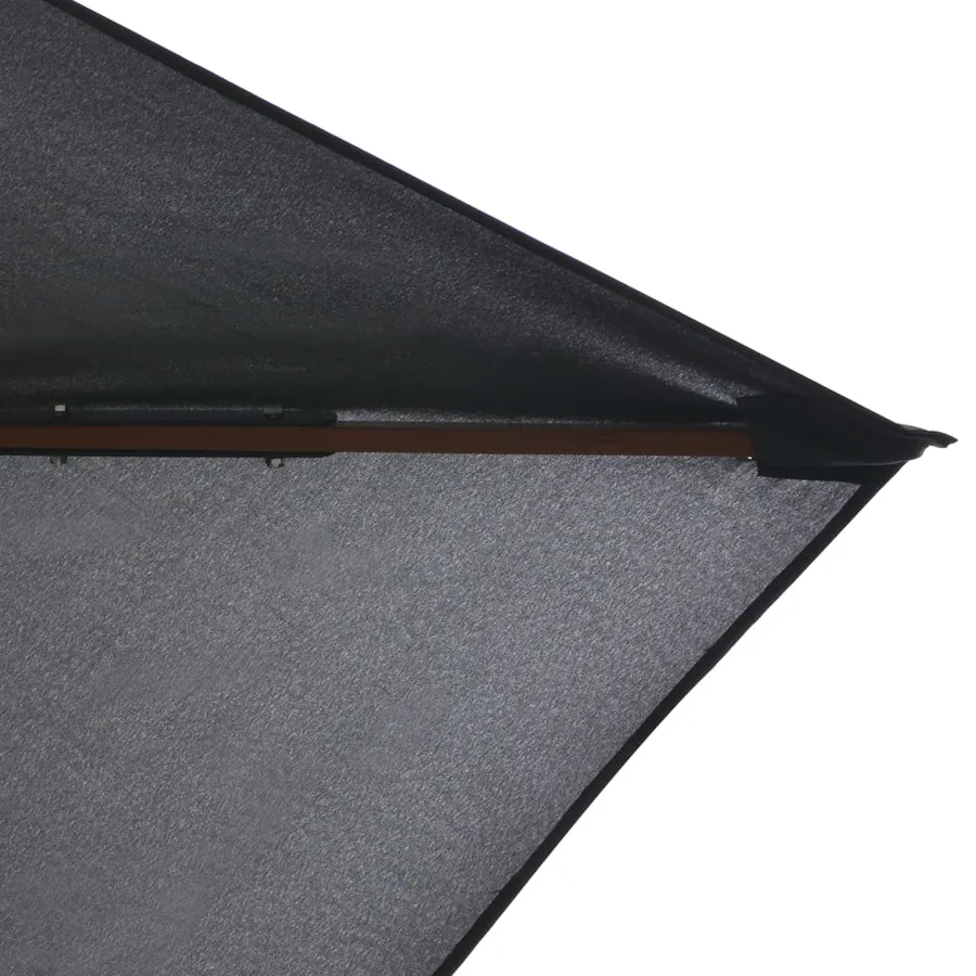 Parasol d'extérieur avec mât en bois 200x300 cm anthracite - 5