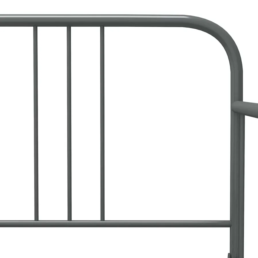 Cadre de canapé-lit extensible sans matelas gris métal 90x200cm - 10