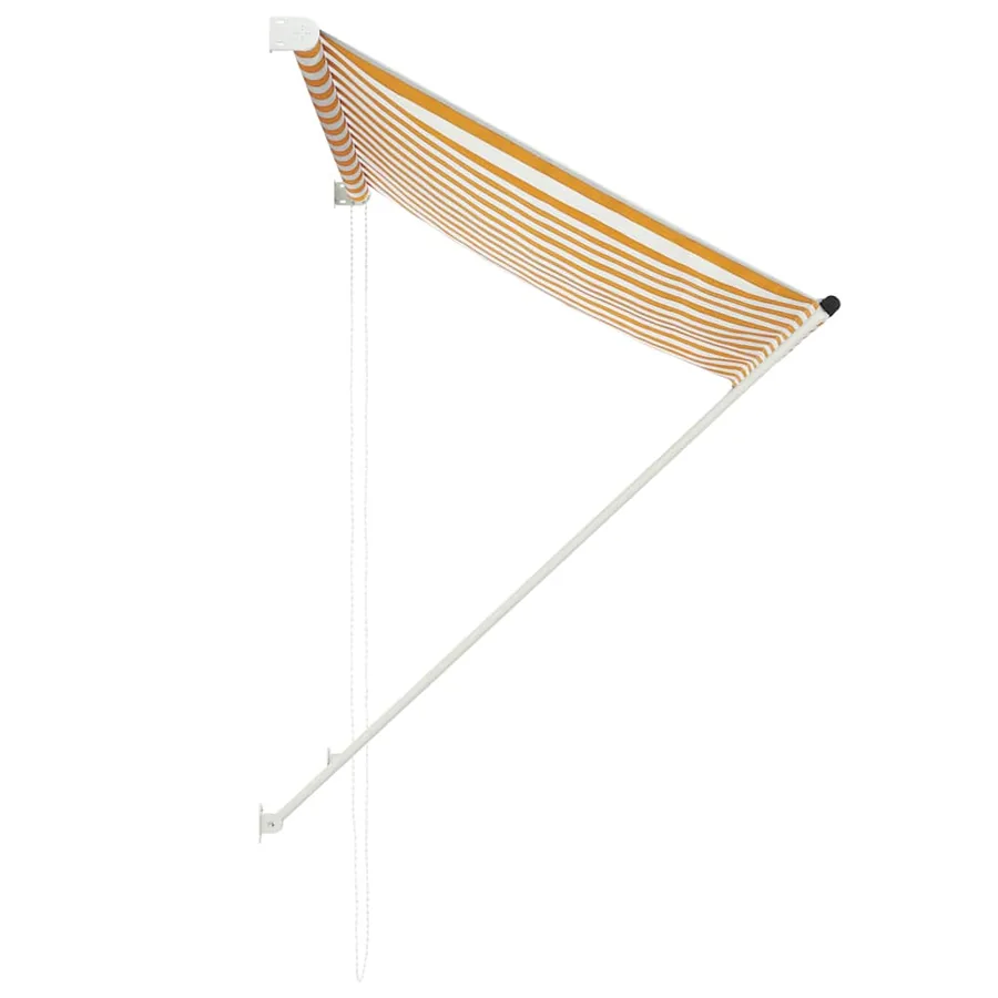 Auvent rétractable 150x150 cm Jaune et blanc - 3