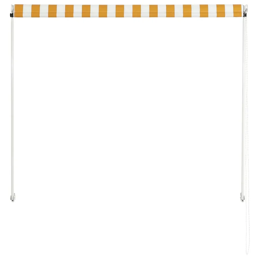 Auvent rétractable 150x150 cm Jaune et blanc - 5