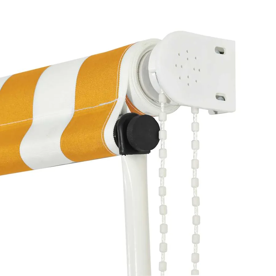 Auvent rétractable 150x150 cm Jaune et blanc - 6