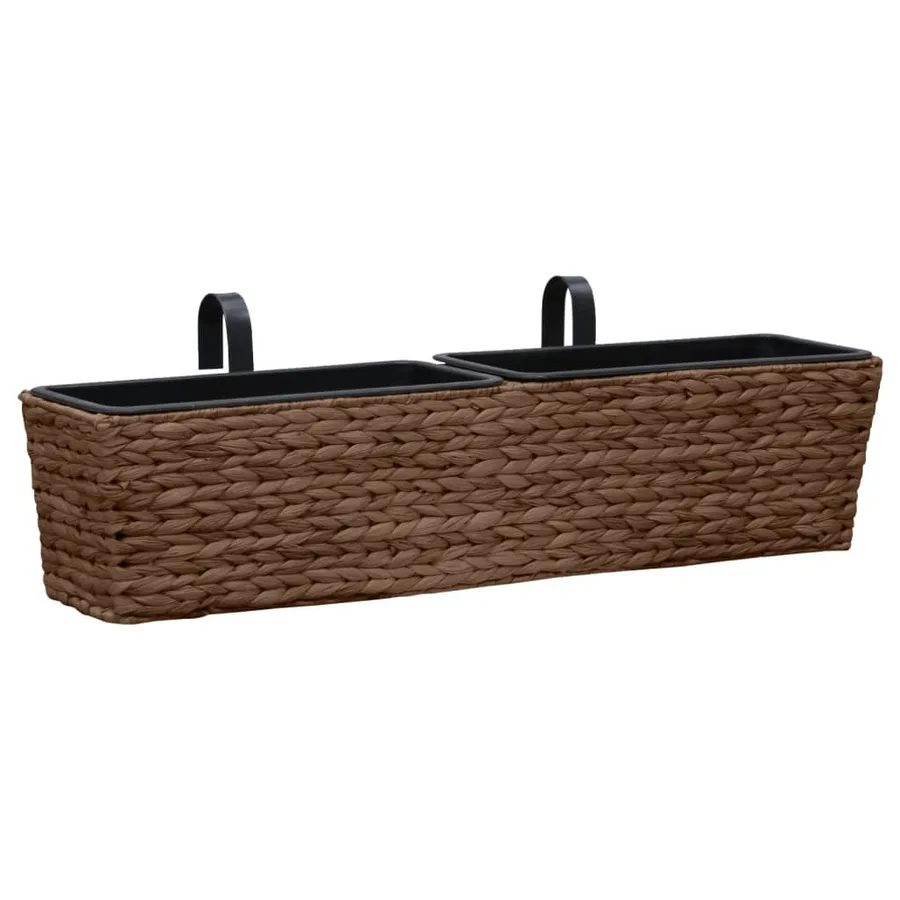 Pots de fleurs 2 pcs jacinthe d'eau marron - 2