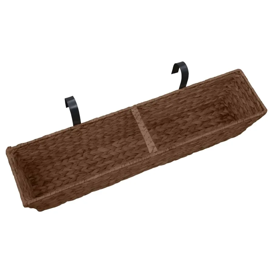 Pots de fleurs 2 pcs jacinthe d'eau marron - 5