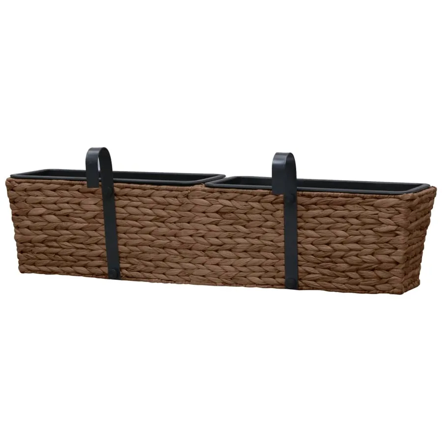 Pots de fleurs 2 pcs jacinthe d'eau marron - 7