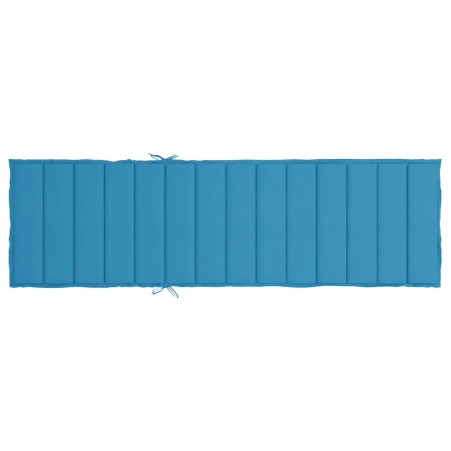 Coussin de chaise longue bleu 200x60x3 cm tissu oxford - 5