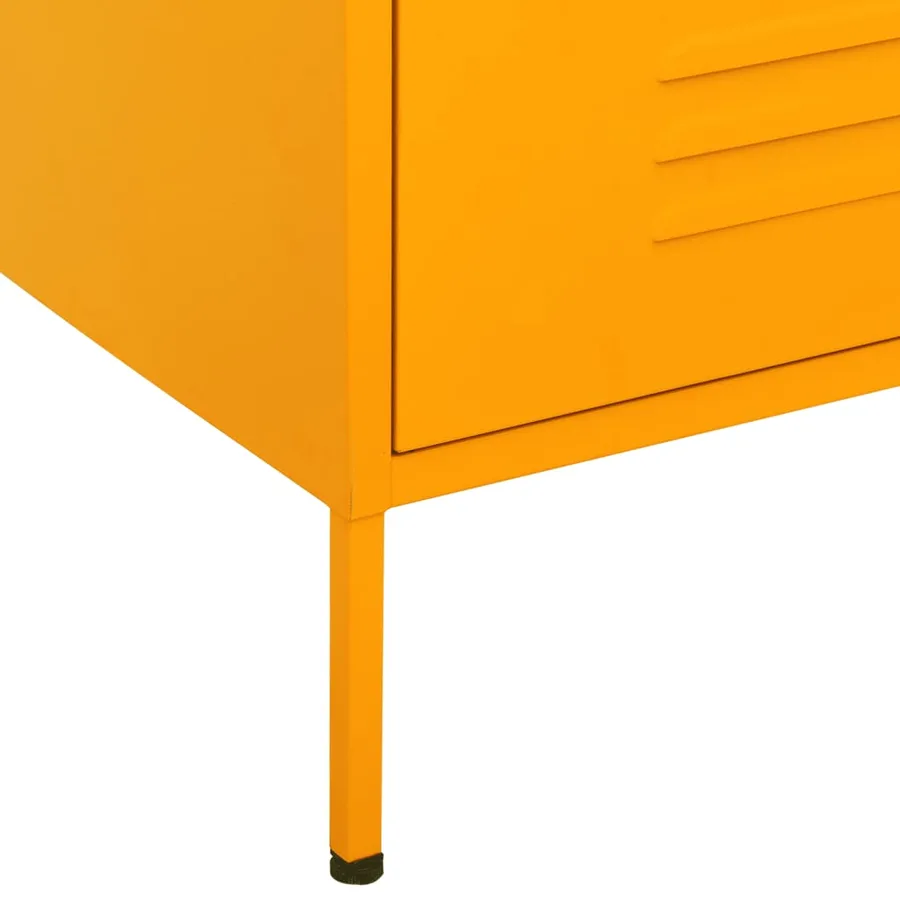 Commode Jaune moutarde 80x35x101,5 cm Acier - 7