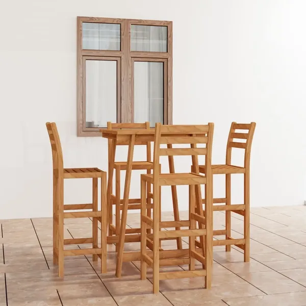 Ensemble de bar d'extérieur 5 pcs Bois d'acacia massif