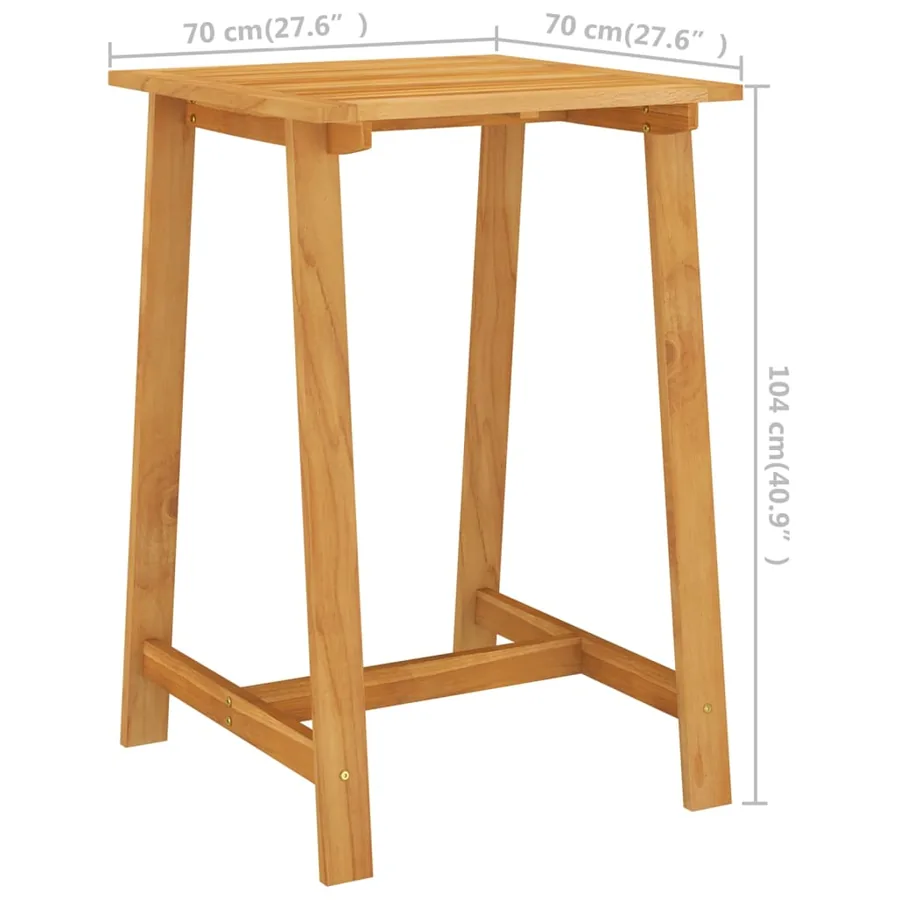 Ensemble de bar d'extérieur 5 pcs Bois d'acacia massif - 12