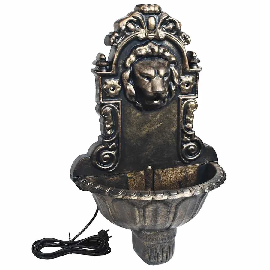 Fontaine murale Design de tête de lion Bronze - 4