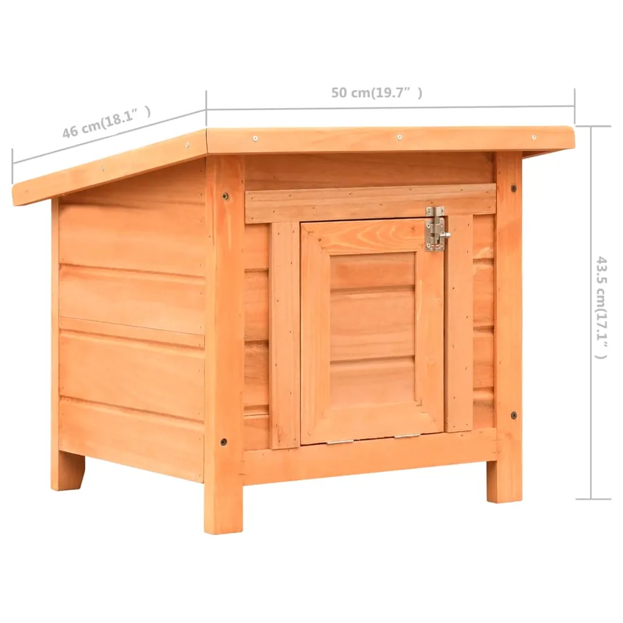 Maison de chat Pin massif et sapin 50 x 46 x 43,5 cm - 13