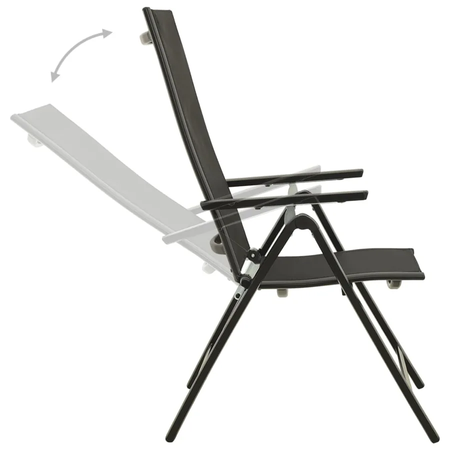 Ensemble à manger de jardin 7 pcs aluminium anthracite - 11