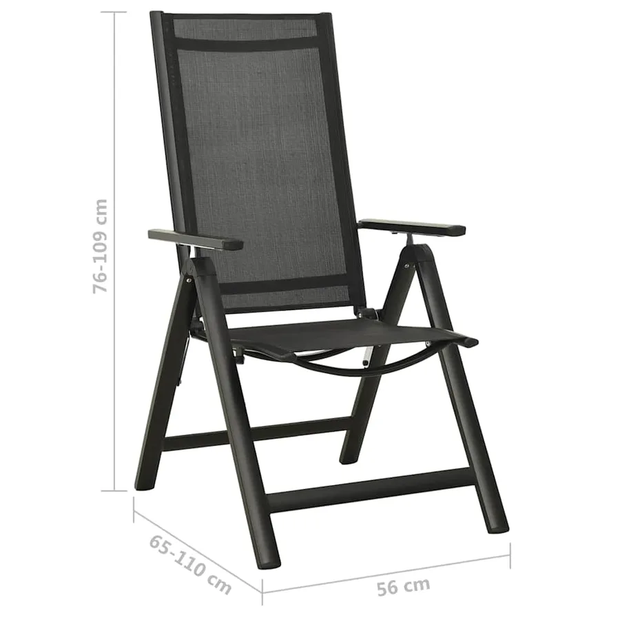 Ensemble à manger de jardin 7 pcs aluminium anthracite - 15