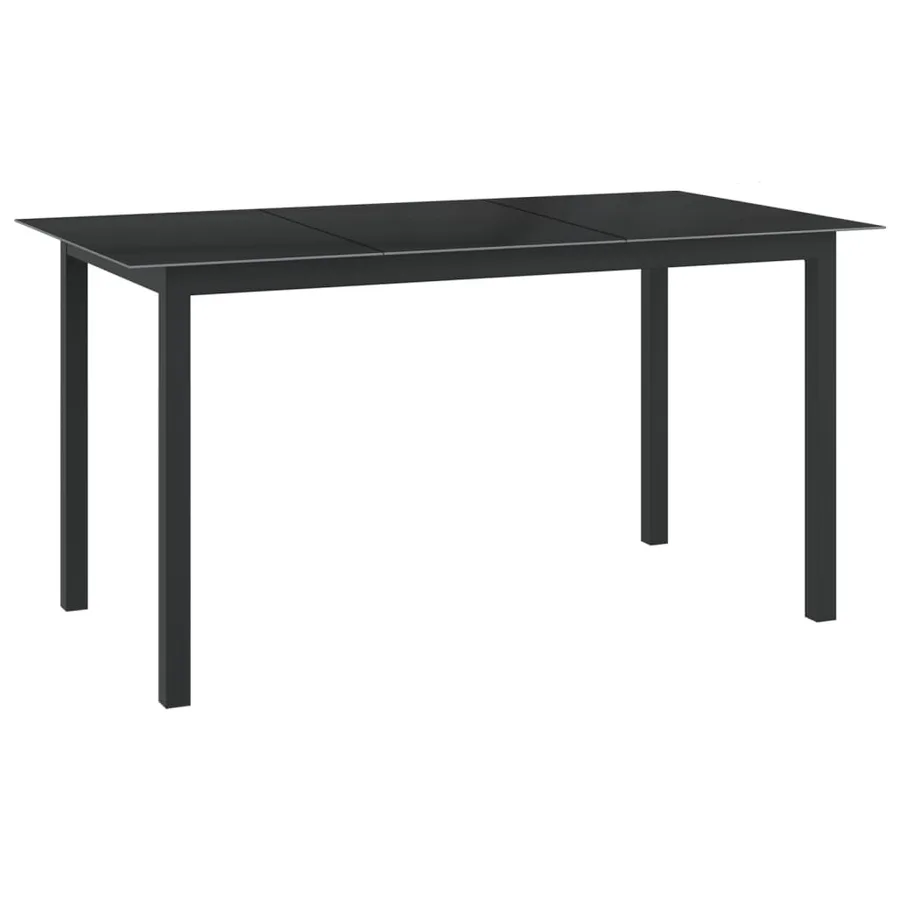 Ensemble à manger de jardin 7 pcs aluminium anthracite - 2