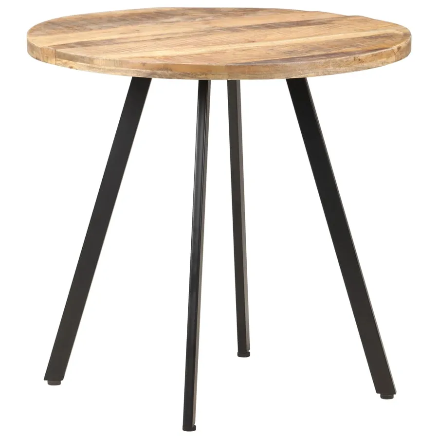 Table de salle à manger 80 cm Bois de manguier brut - 6