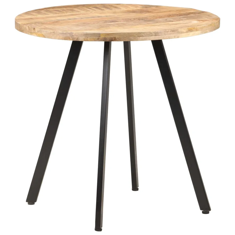 Table de salle à manger 80 cm Bois de manguier brut - 8