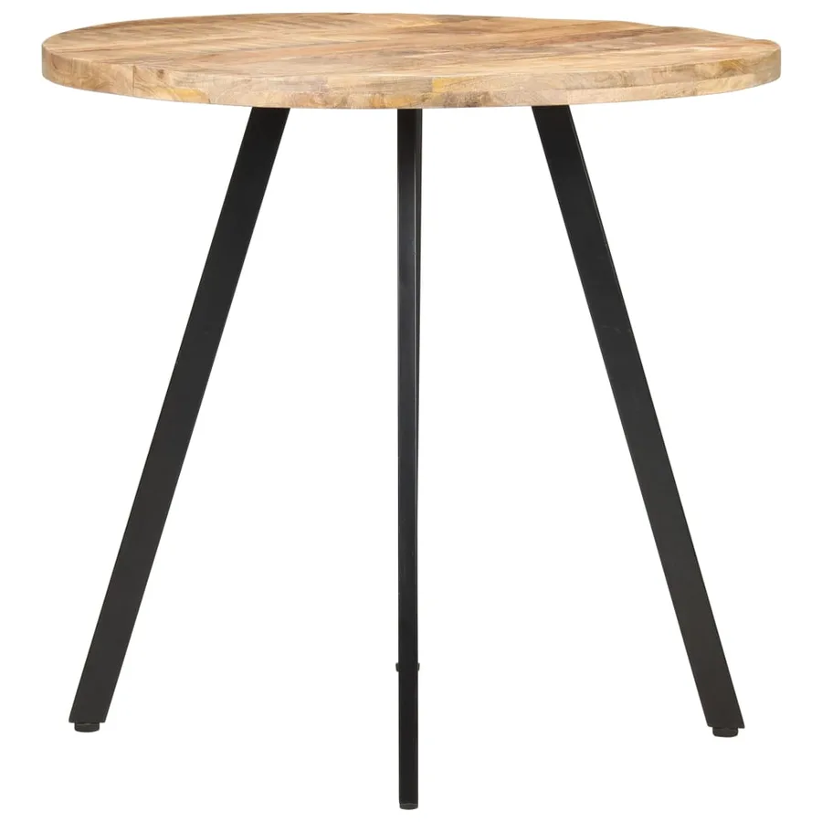 Table de salle à manger 80 cm Bois de manguier brut - 9
