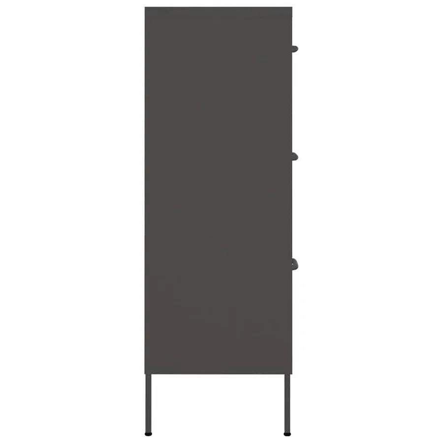 Armoire à tiroirs Anthracite 80x35x101,5 cm Acier - 4