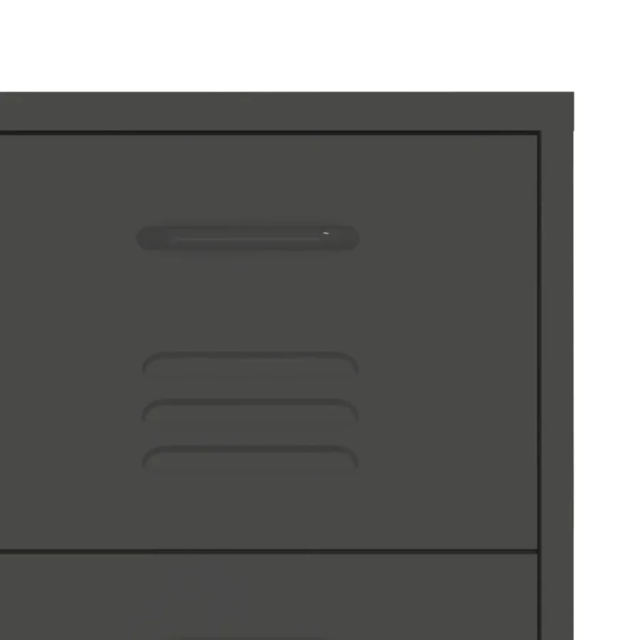 Armoire à tiroirs Anthracite 80x35x101,5 cm Acier - 7
