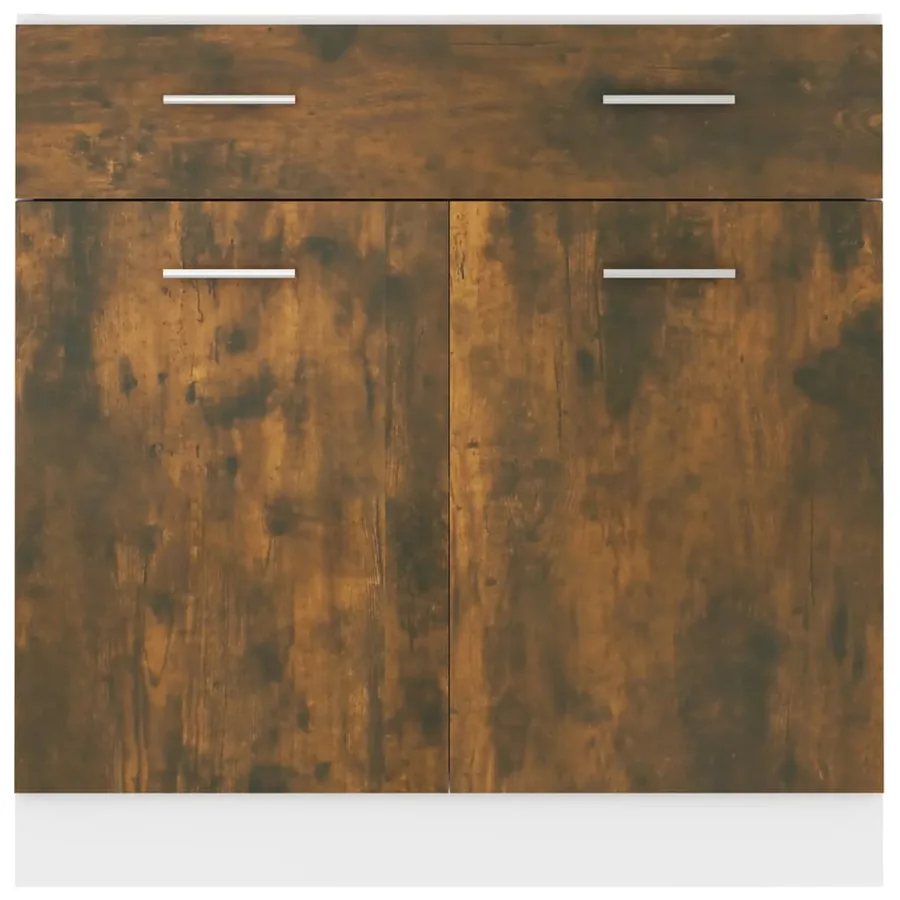 Armoire à tiroirs "Lyon" Chêne fumé 80 x 46 x 81,5 cm Bois d'ingénierie - 5