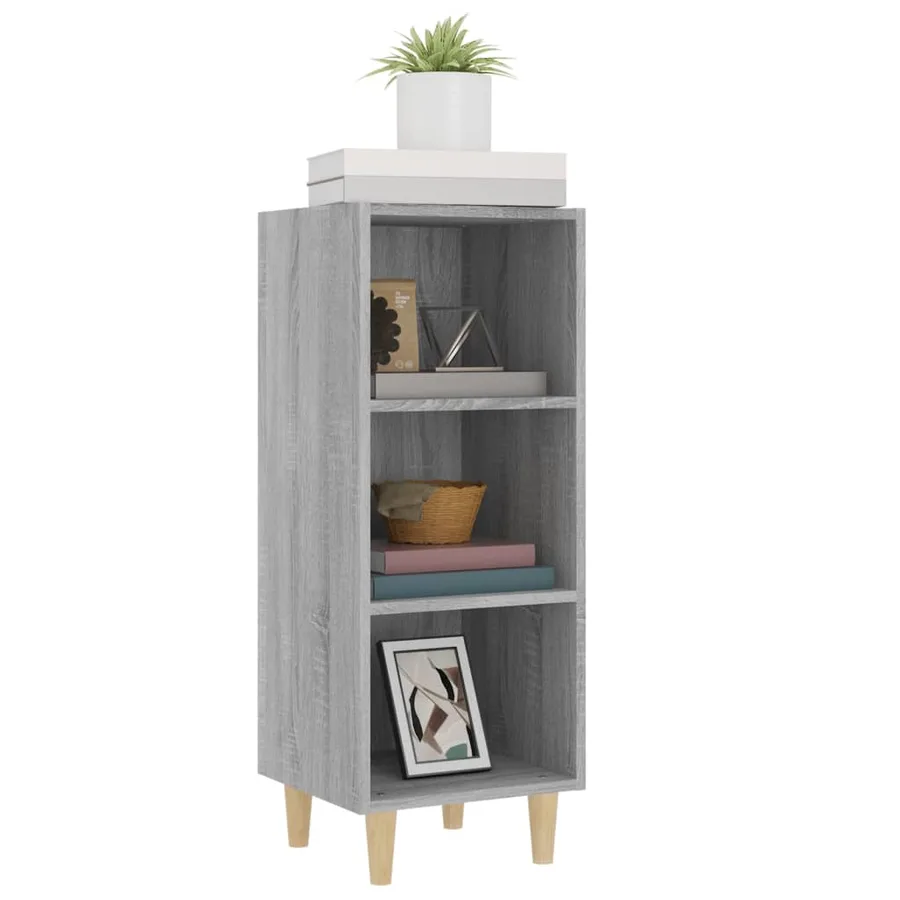 Buffet Sonoma gris 34,5x32,5x90 cm Bois d'ingénierie - 4