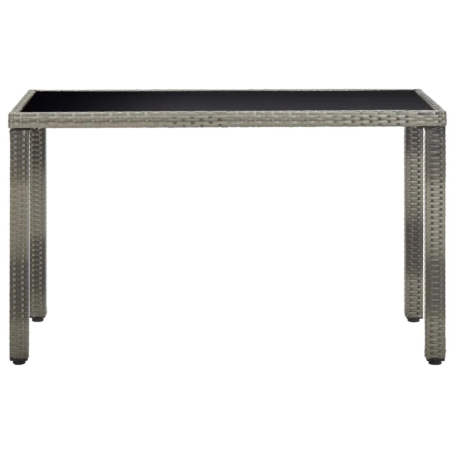 Ensemble à manger d'extérieur 5pcs coussins résine tressée gris - 6