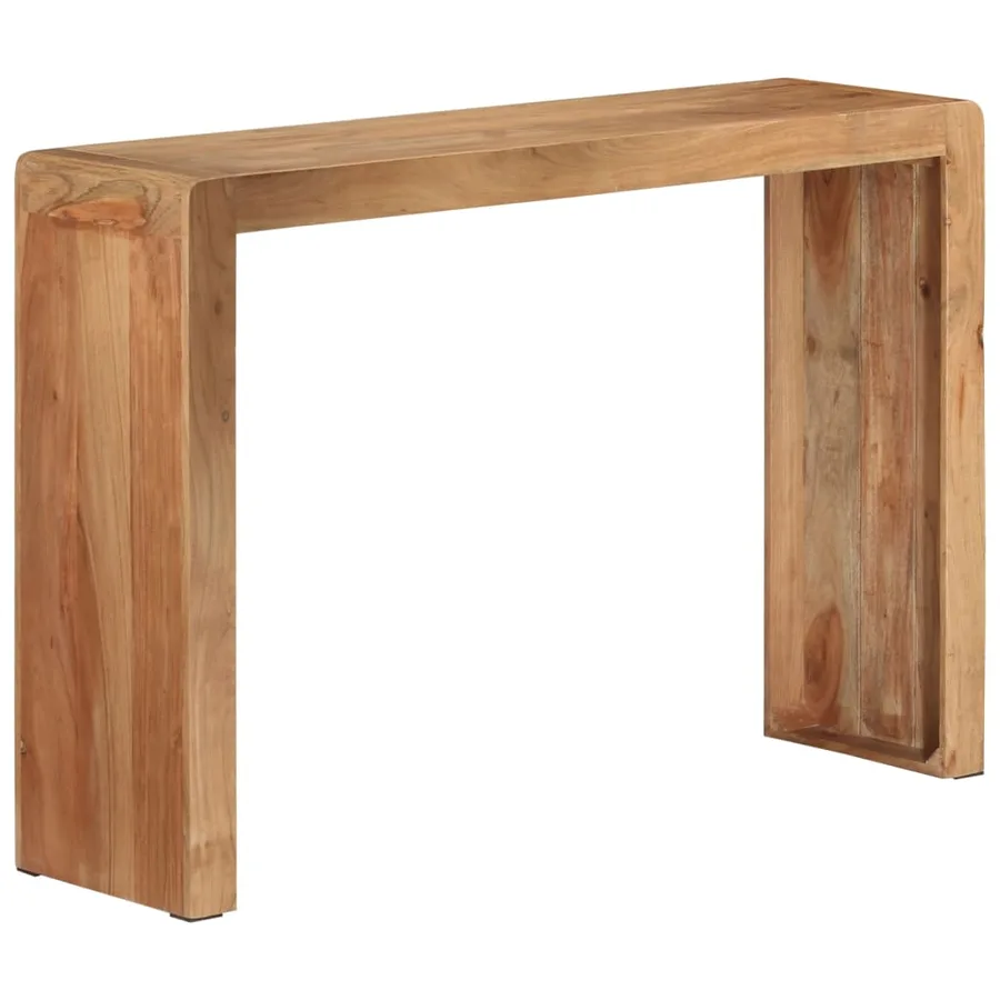 Table console 110x30x76 cm bois massif d'acacia - 10