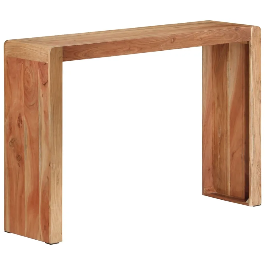 Table console 110x30x76 cm bois massif d'acacia - 11