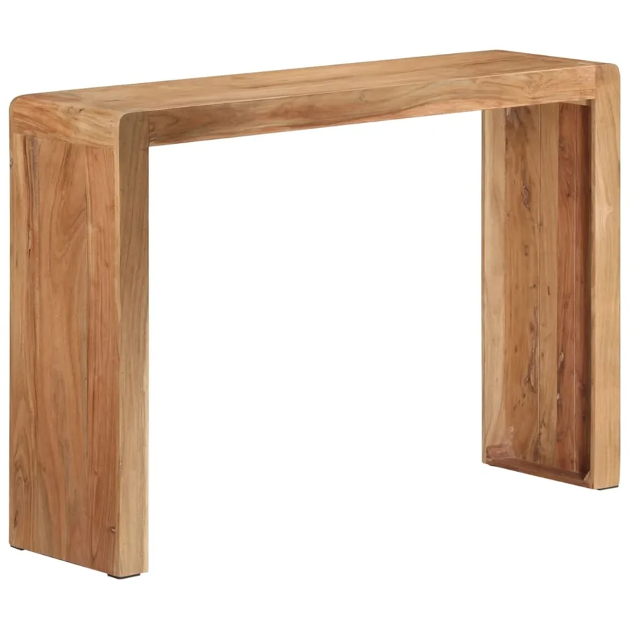 Table console 110x30x76 cm bois massif d'acacia - 8