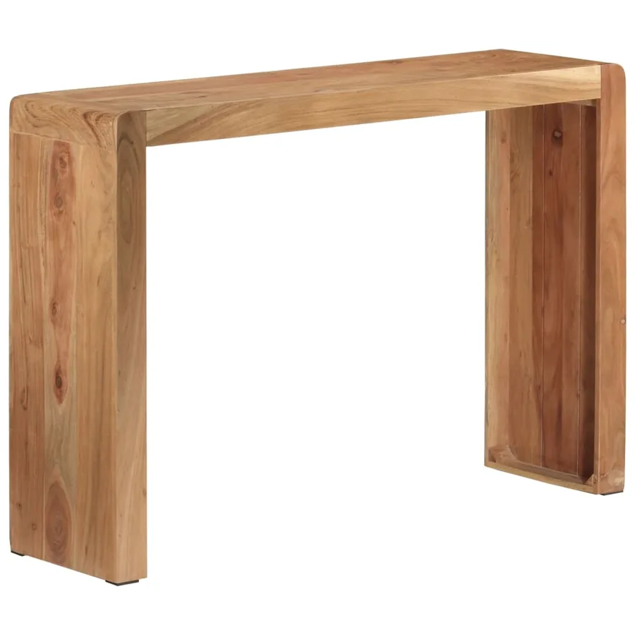 Table console 110x30x76 cm bois massif d'acacia - 9