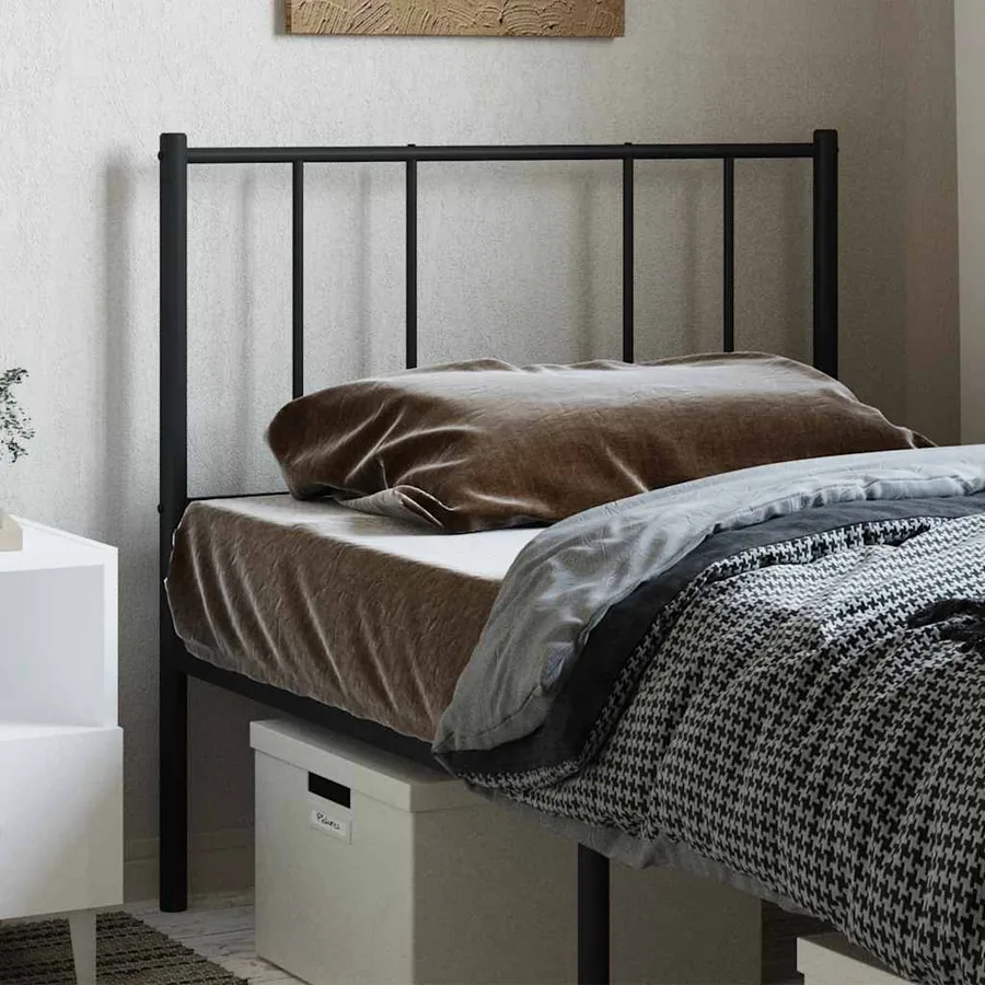 Tête de lit de remplacement métal noir 90 cm