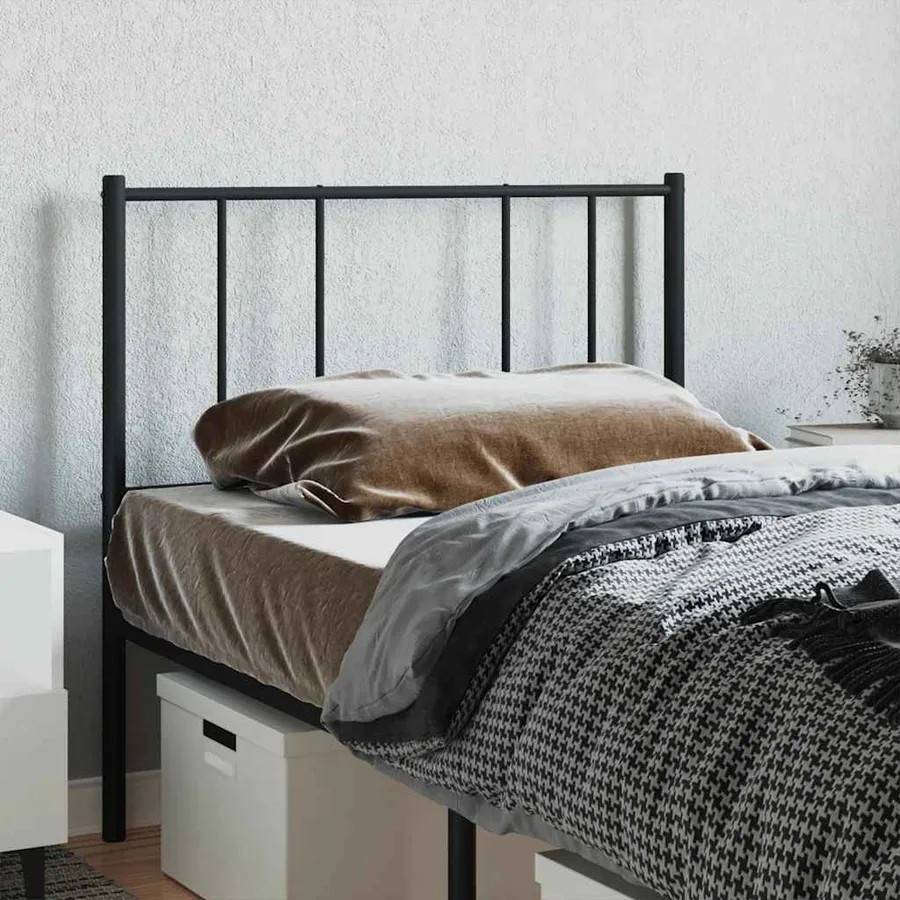 Tête de lit de remplacement métal noir 90 cm - 3