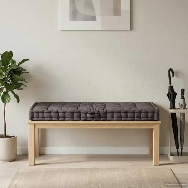 Coussin de plancher de palette Coton 120x80x10 cm Anthracite