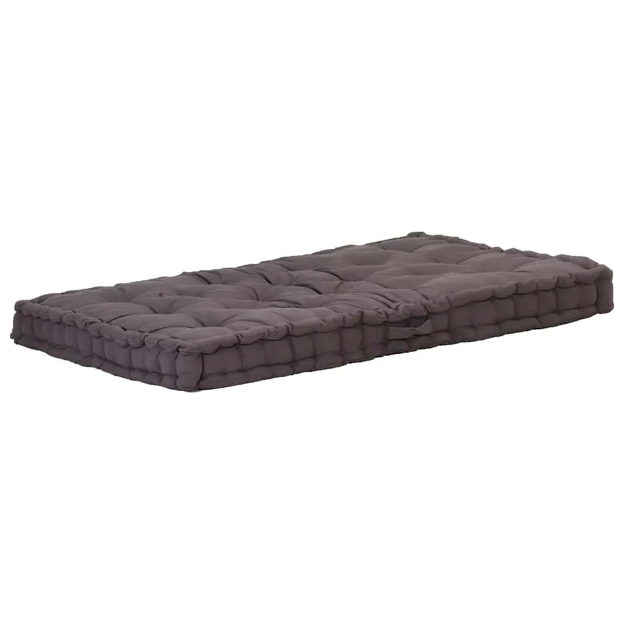 Coussin de plancher de palette Coton 120x80x10 cm Anthracite - 2