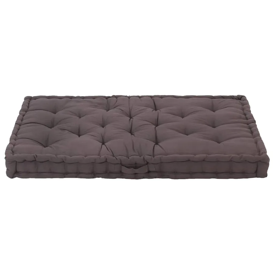 Coussin de plancher de palette Coton 120x80x10 cm Anthracite - 5