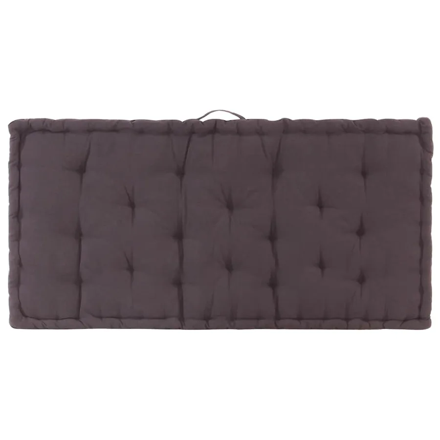 Coussin de plancher de palette Coton 120x80x10 cm Anthracite - 6