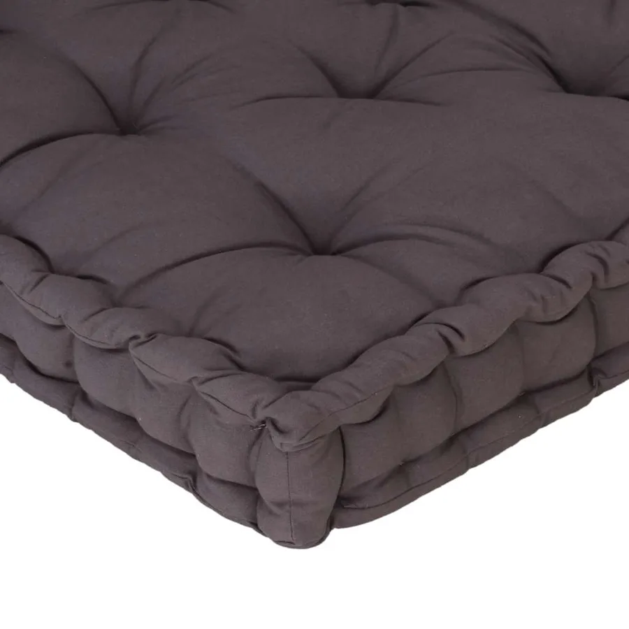 Coussin de plancher de palette Coton 120x80x10 cm Anthracite - 7