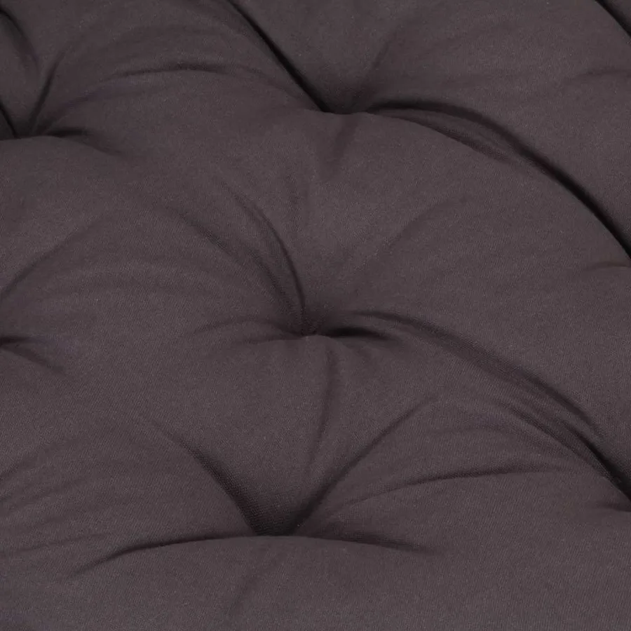 Coussin de plancher de palette Coton 120x80x10 cm Anthracite - 8