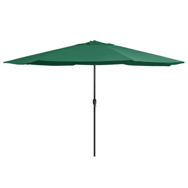 Parasol de jardin avec mât en métal 390 cm vert