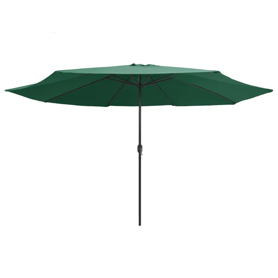Parasol de jardin avec mât en métal 390 cm vert - 2
