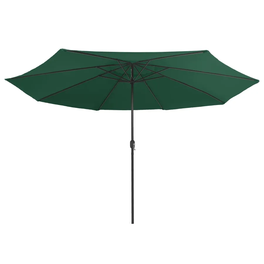 Parasol de jardin avec mât en métal 390 cm vert - 3